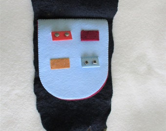 Felted Earring Case Organizer Jewelry Handmade Multicolor