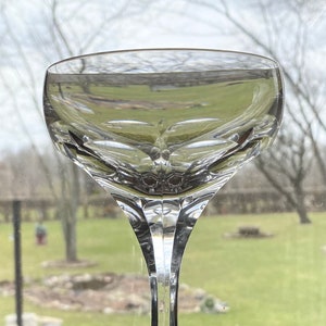 8 Rare Atlantis EVORA Champagne Coupes Sherbet Glasses Stemware with Cut Panels 5.5 EUC Elegant Crystal Clear Cut, Multi Sided Stems image 1