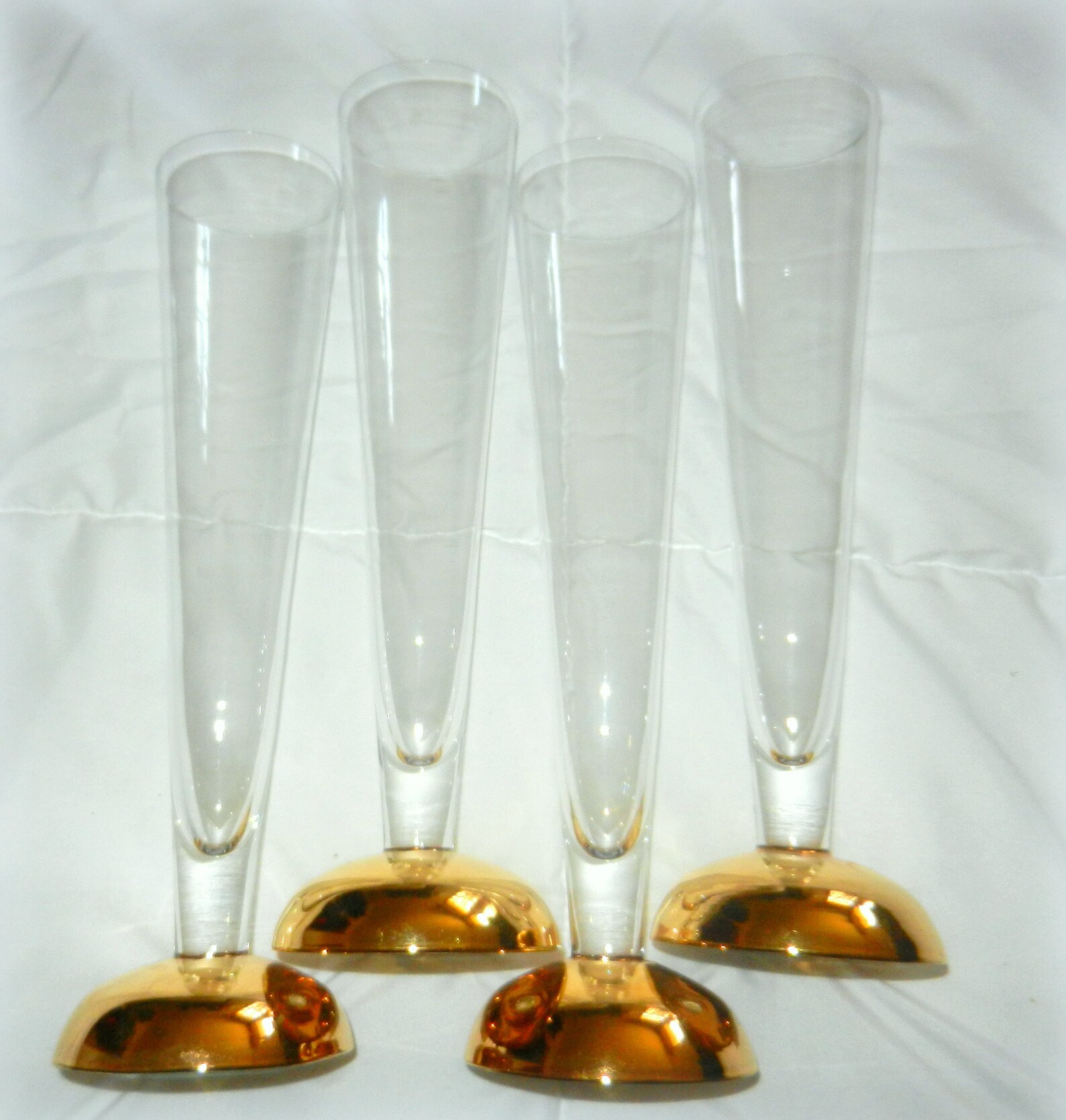 Krosno glassware Set of 4 Champagne Glasses Vintage Poland Etsy