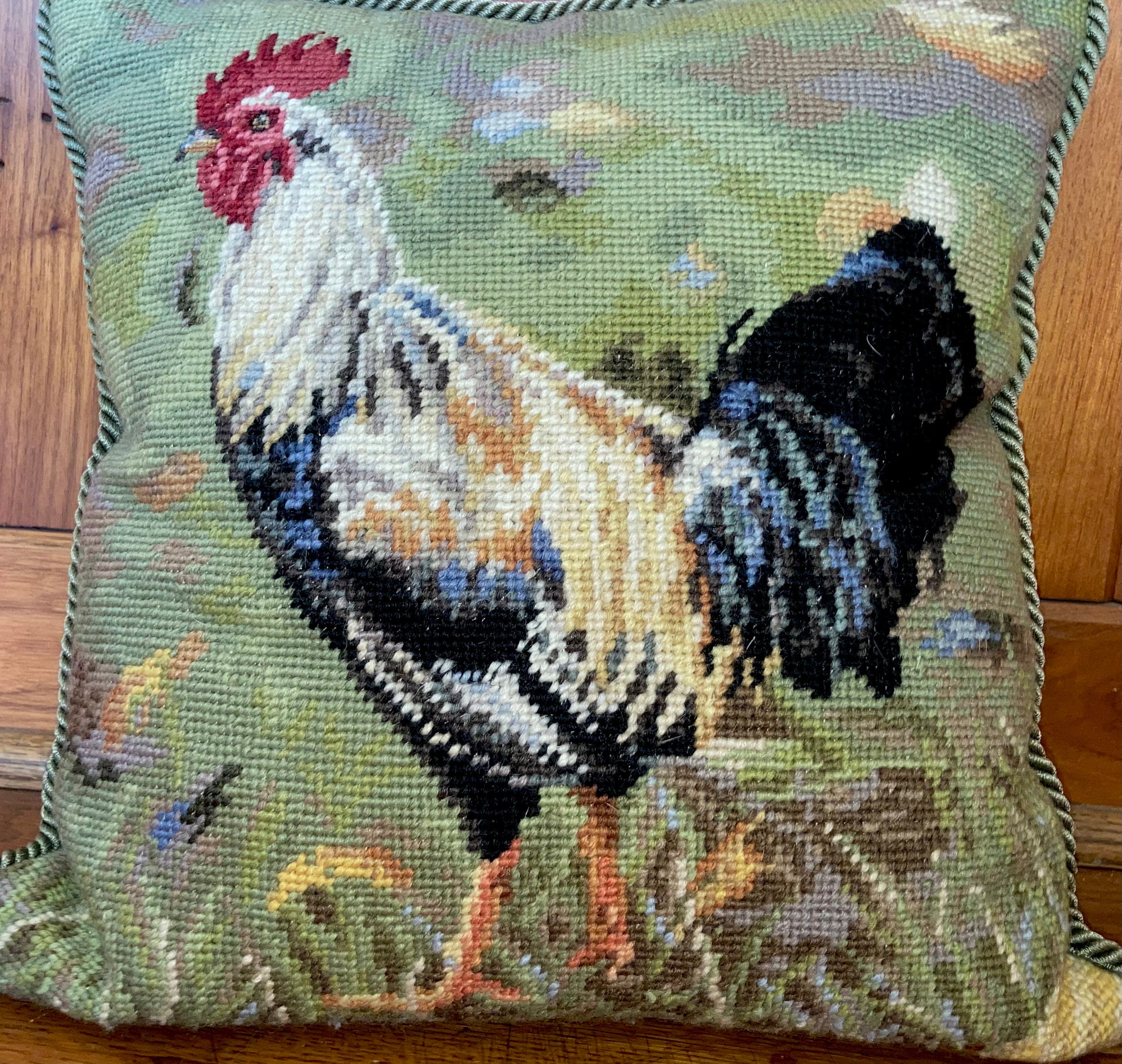 13 Custom Needlepoint Pillow & Cording French Country Sofa Etsy