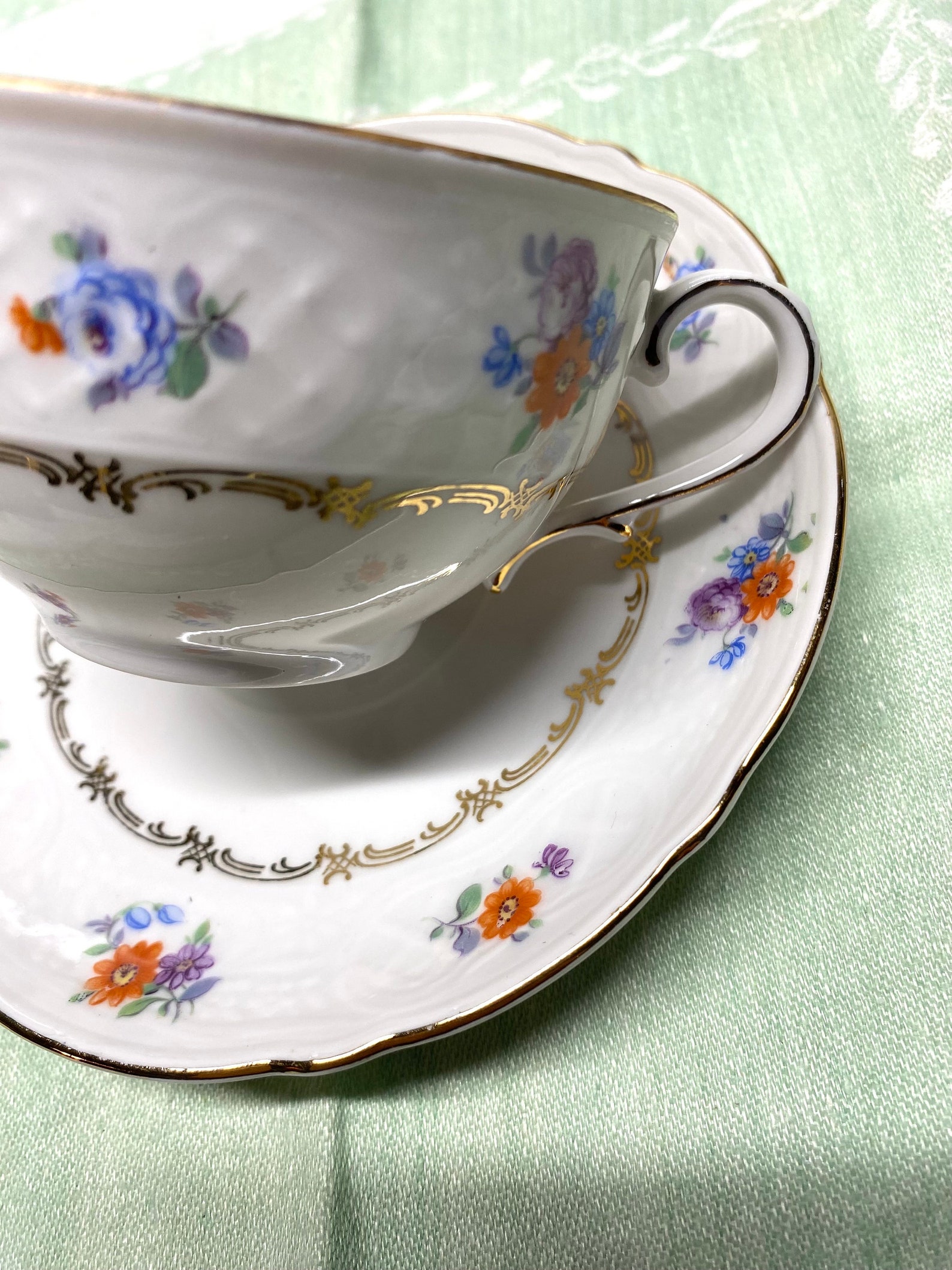 Sale~ 12 Bavaria Schumann Vintage US Zone Germany Tea Cup & Saucer Set ...