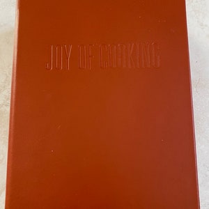 Leather-Bound Joy of Cooking Cookbook Beautiful Cinnabar Red, 2006 edition Hard Cover, excellent new condition Rare Collectible Book image 5