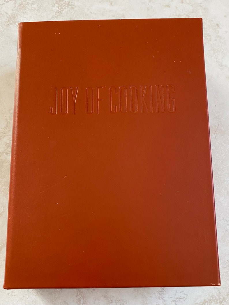Leather-Bound Joy of Cooking Cookbook Beautiful Cinnabar Red, 2006 edition Hard Cover, excellent new condition Rare Collectible Book image 5