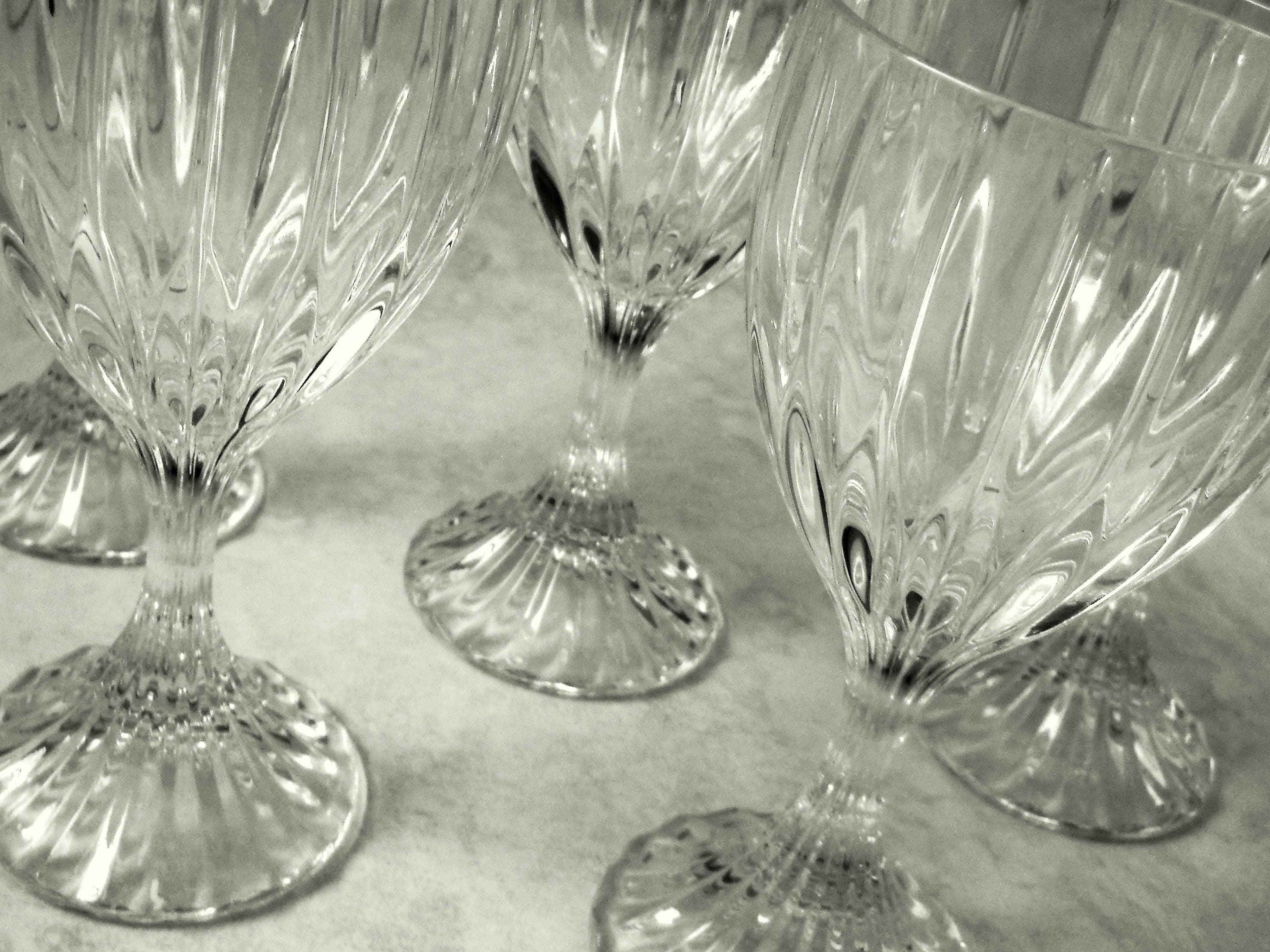 Mikasa Park Lane Water Glasses / Water Glasses / Crystal Glasses / Elegant  Glasses / Mikasa Blown Glass / Elegant Stemware / Drinkware Pair 