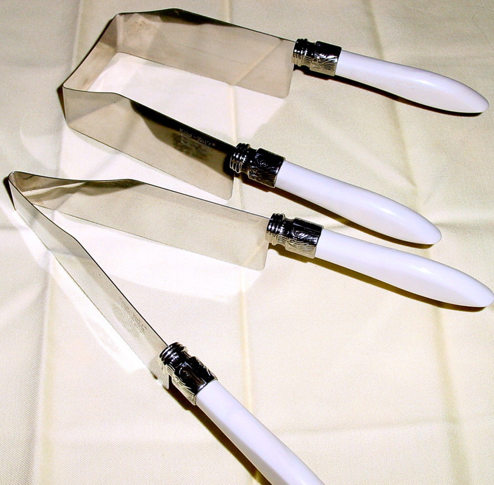 Wedding Cake Cutter Knives Serving Server Set of 2 Pie Etsy