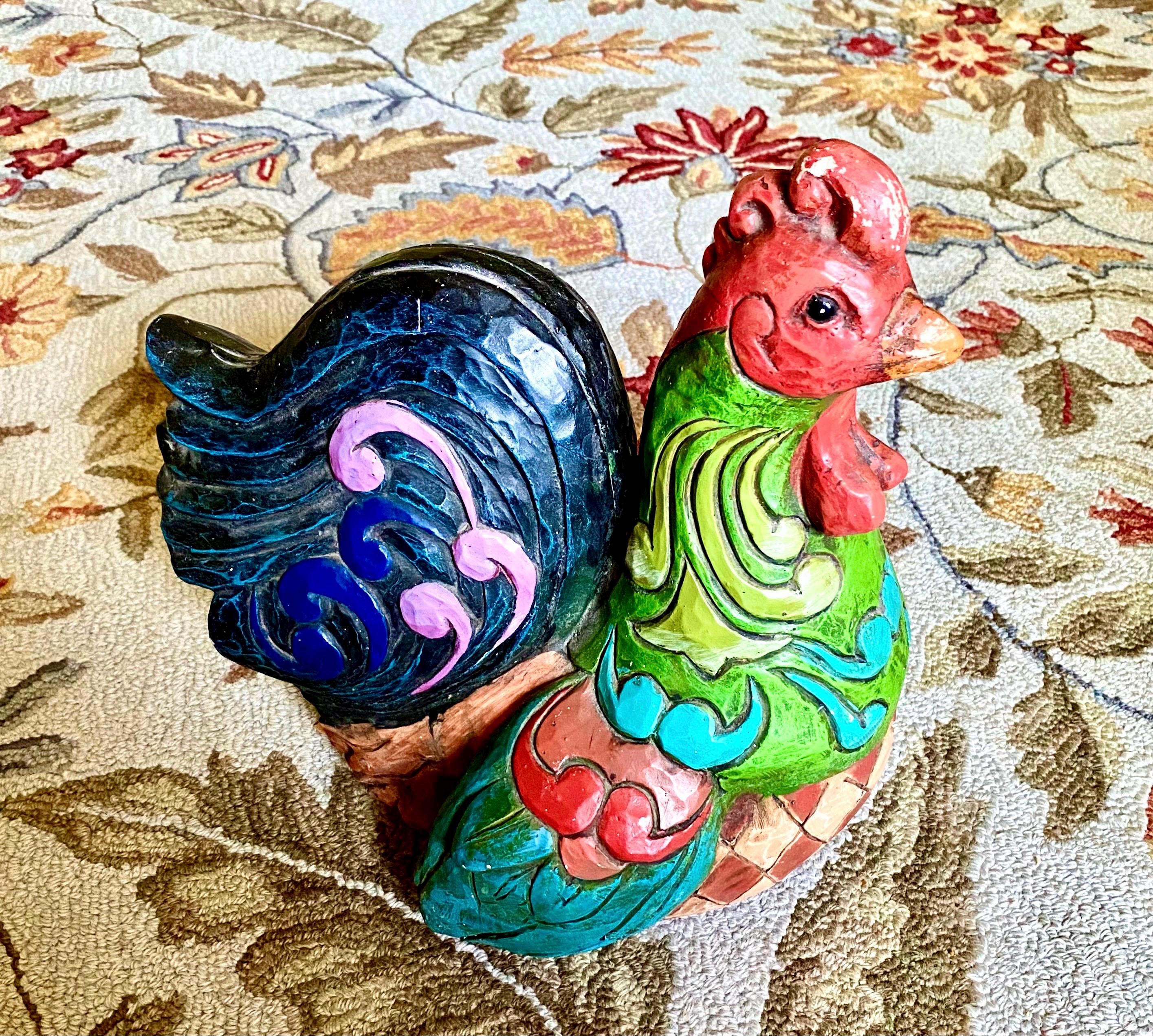 アンティーク置物☆SALE Vintage Jim Shore Rooster Figurine: 2012 Alexander, Rustic