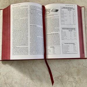 Leather-Bound Joy of Cooking Cookbook Beautiful Cinnabar Red, 2006 edition Hard Cover, excellent new condition Rare Collectible Book image 4