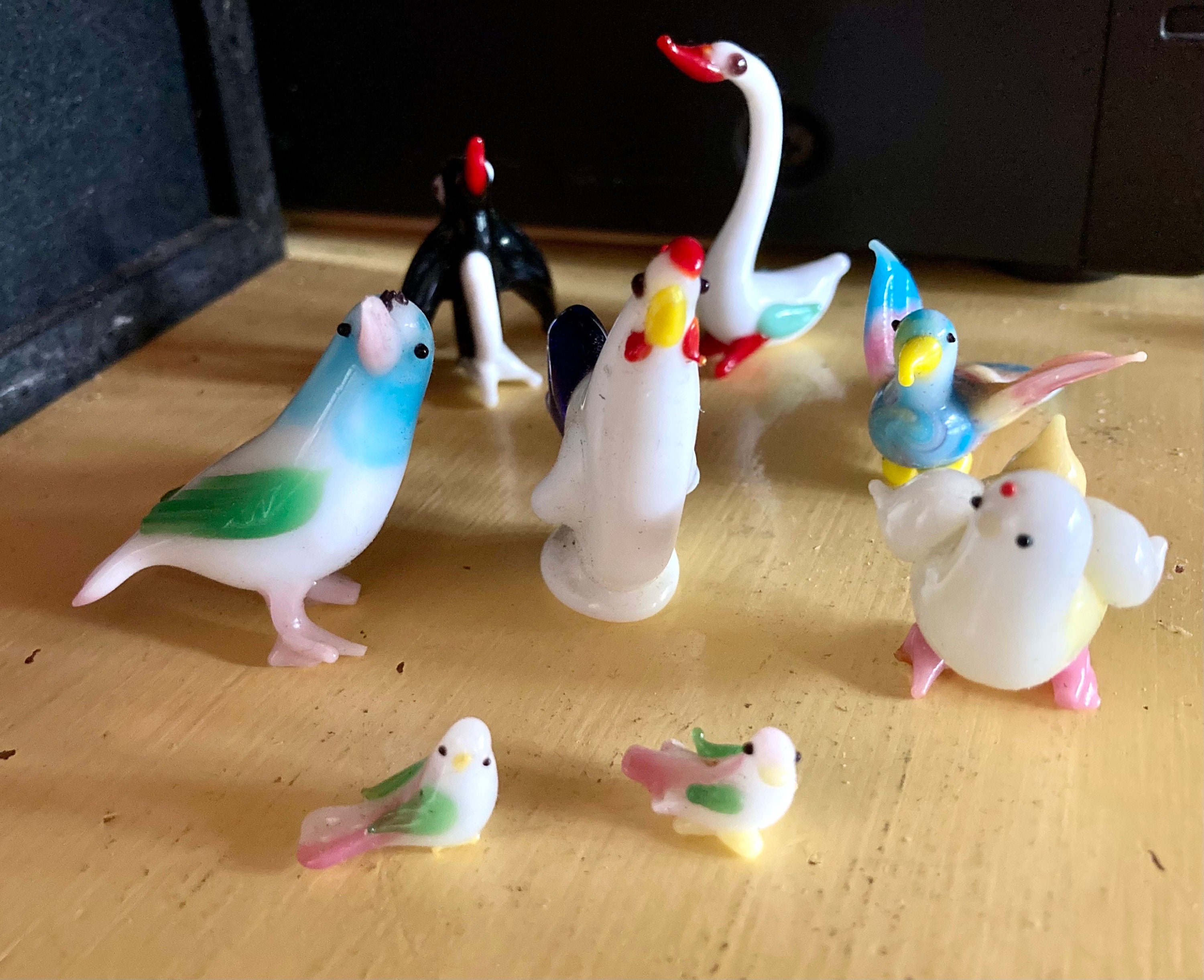 Lot of Vintage Glass Animals Dime Store Miniaturescollectible Small