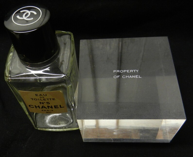 Vintage Chanel Perfume Bottle And Display Stand French Etsy