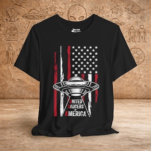 USA / UFO, American UAP, Flying Saucer Meme Shirt, Patriotic Conspiracy Gift