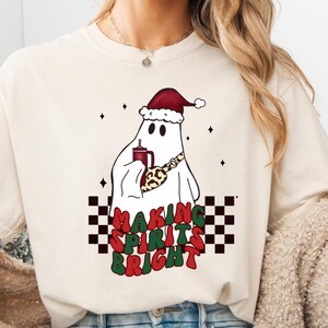 Comfort Colors®  MAKING SPIRITS BRIGHT Sweatshirt, Christmas Shirts, Family Christmas Hoodies, Christmas Sweatshirts for Women, Holiday Tee