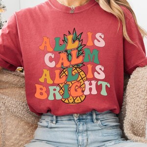Comfort Colors®  ALL IS BRIGHT Christmas Sweatshirt, Christmas Shirts, Family Christmas Hoodies, Christmas Sweatshirts for Women, Retro Tee