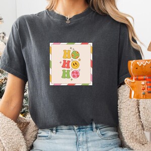 Comfort Colors®  HOHOHO RETRO Sweatshirt, Christmas Shirts, Family Christmas Hoodies, Christmas Sweatshirts for Women, Merry Christmas Shirt