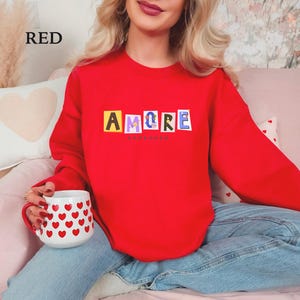 Love Sweatshirt, Heart Hoodie, Valentines Day Sweatshirt, Women&#39;s Sweatshirt, Couple Sweatshirt, Gift For Her, Love Shirt