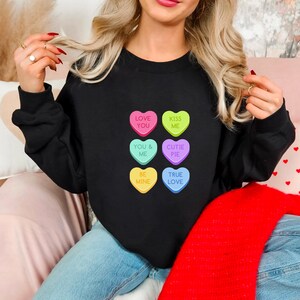 Love Sweatshirt, Heart Hoodie, Valentines Day Sweatshirt, Women&#39;s Sweatshirt, Couple Sweatshirt, Gift For Her, Love Shirt