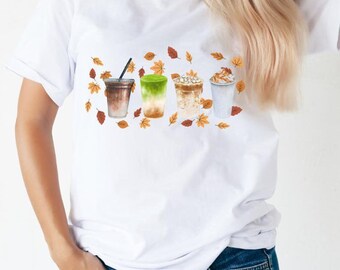 Pumpkin Spice Latte T-Shirt: Fall Coffee Lover's Tee (Soft Cotton)