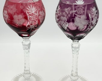 5 ANCIENNES COUPES à champagne en verre taillé EUR 15,00 - FR