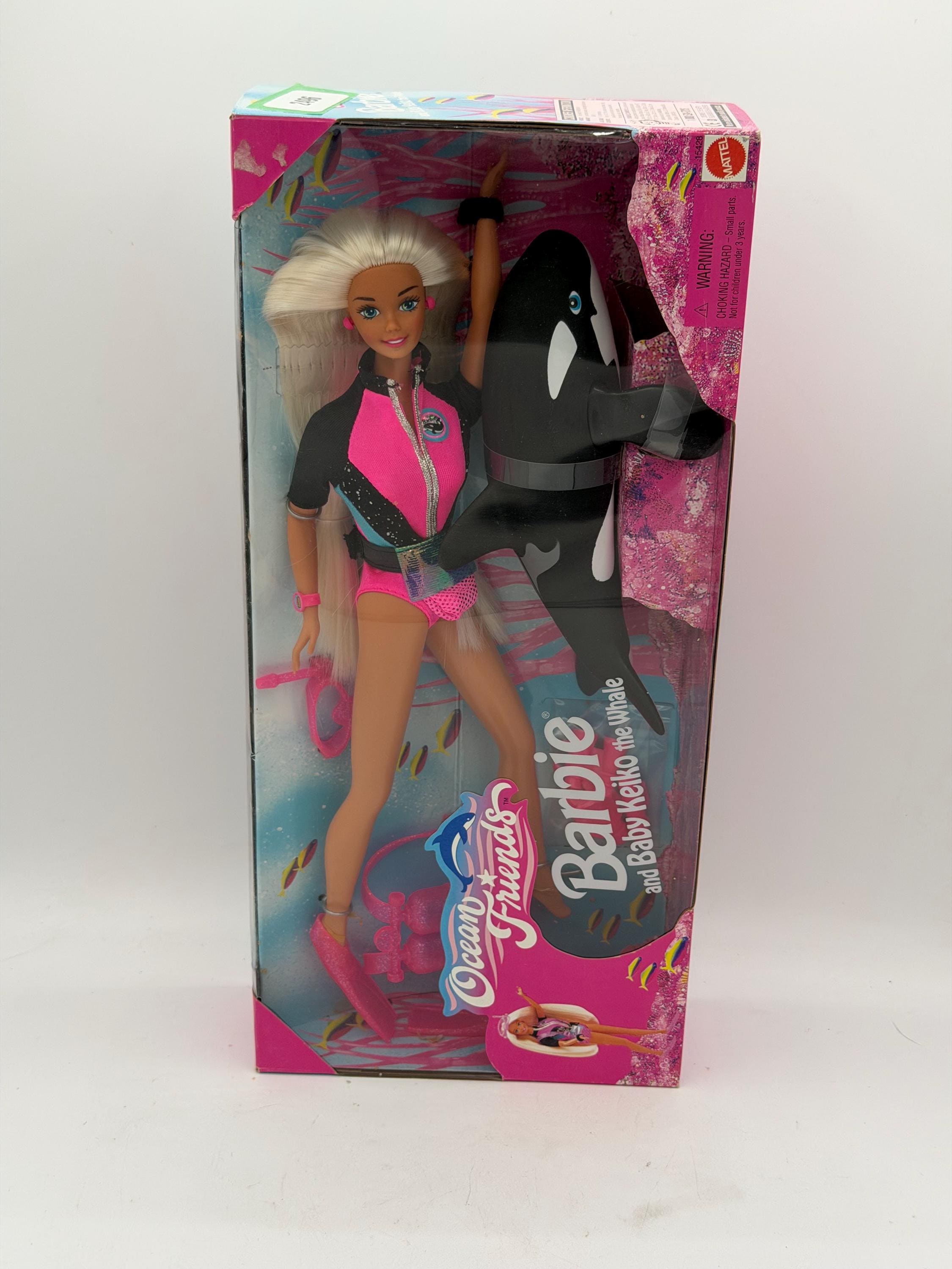1996 Ocean Friends Barbie With Baby Keiko Whale NRFB Mattel 90s