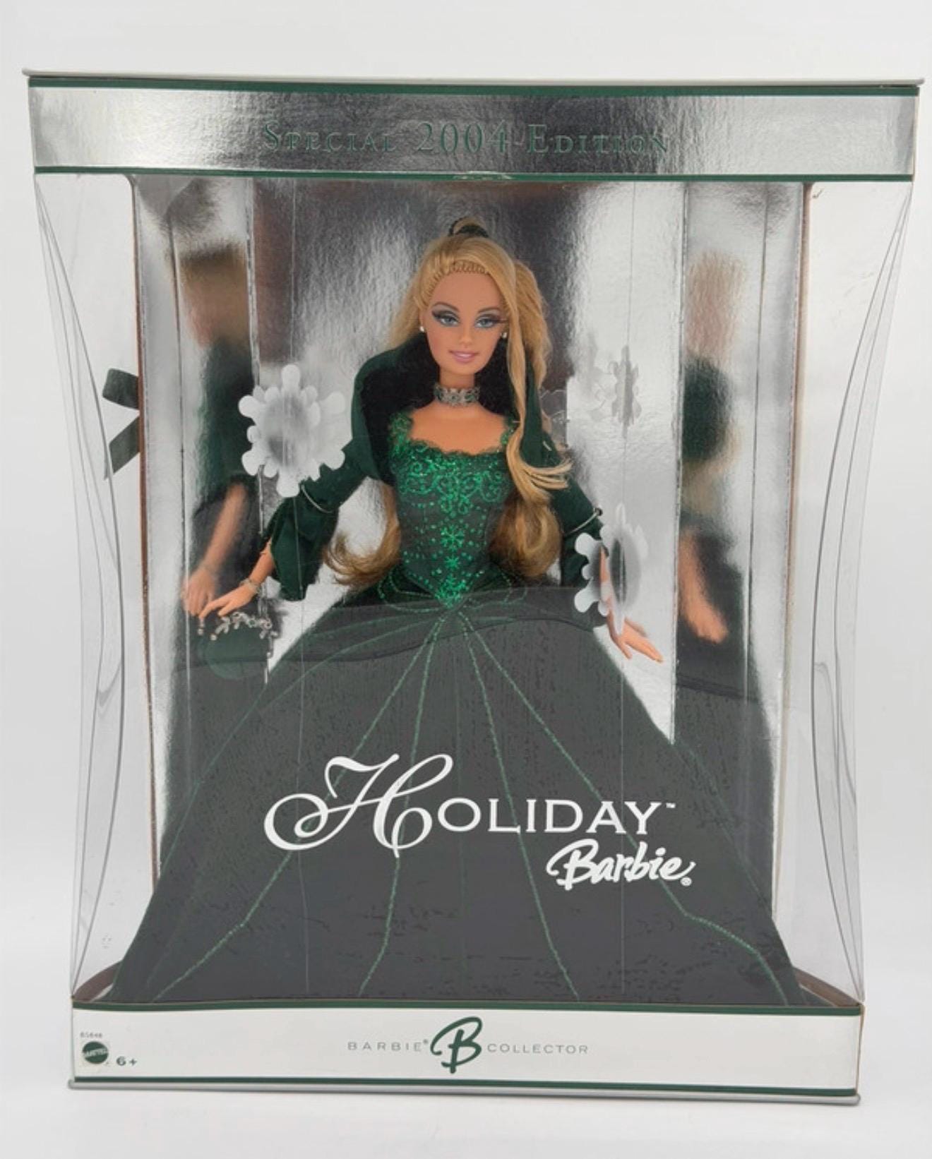 holiday barbie green velvet dress Vintage 1991 Happy Holidays Barbie Doll Christmas Special Edition Matt –  Taiphoon by Design main image 1