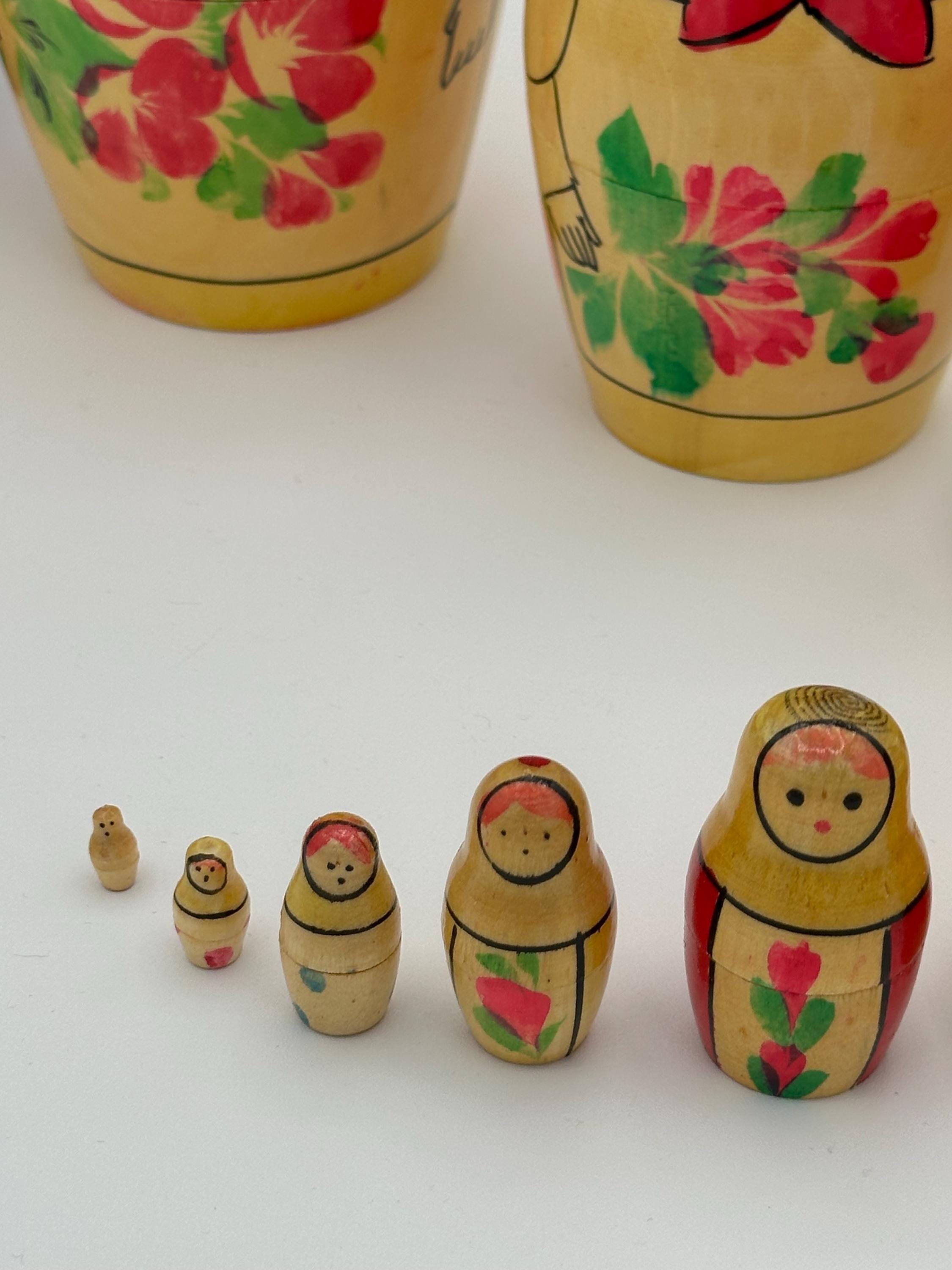 マトリョーシカ　ロシア人形　9段 7.5インチ マトリョーシカ ロシア 入れ子人形 - D905、ソ連製