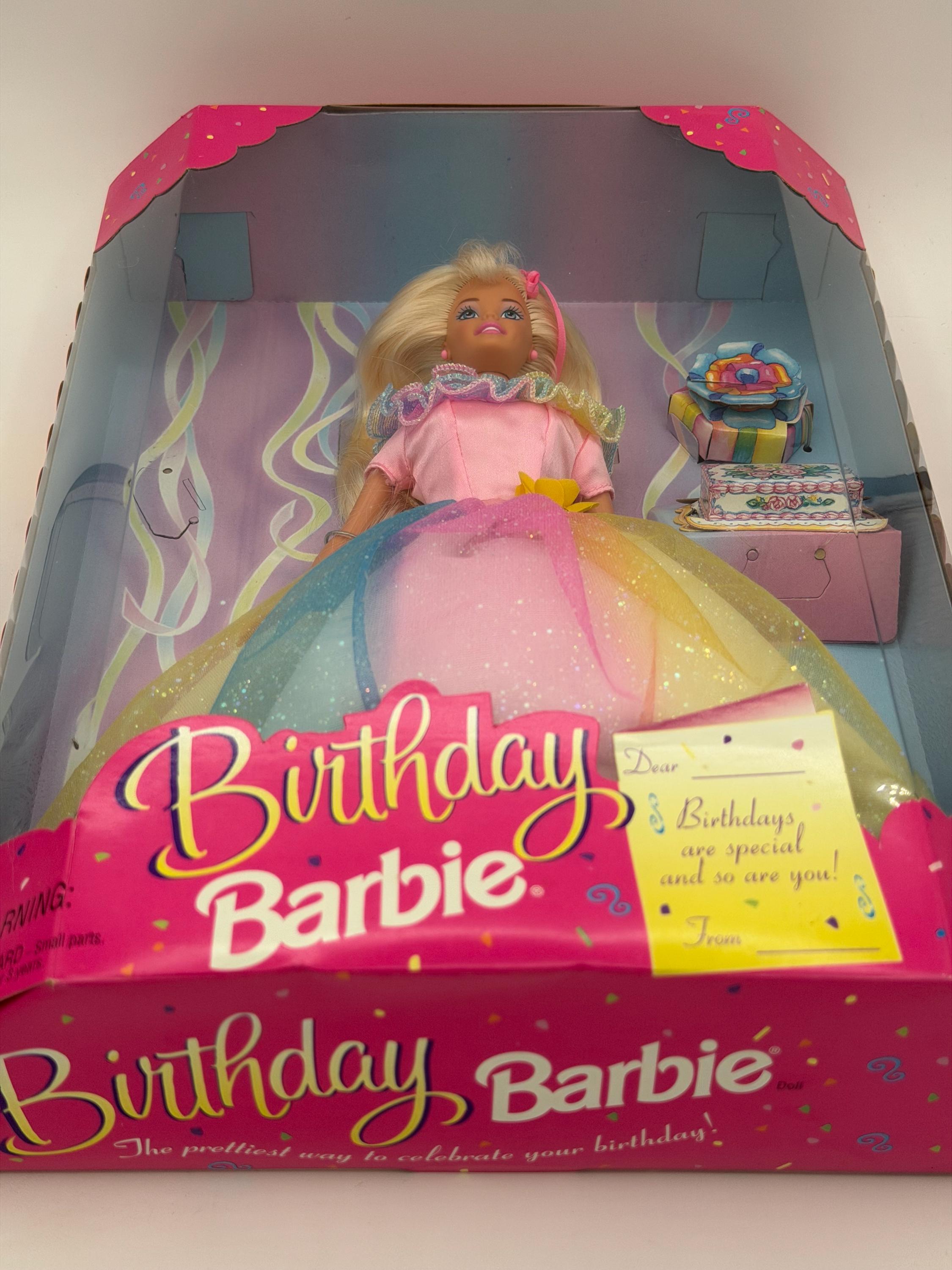 Vintage 1997 Birthday Barbie Doll in Box – Mattel #18224 – Rainbow