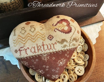 Pennsylvania Fraktur ~ Primitive Cross Stitch Pattern
