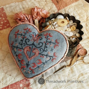 Primitive Cross Stitch Pattern - My Sweet Heart