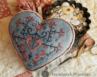 Primitive Cross Stitch Pattern - My Sweet Heart