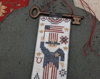 Uncle Sam ~ Primitive Cross Stitch Pattern