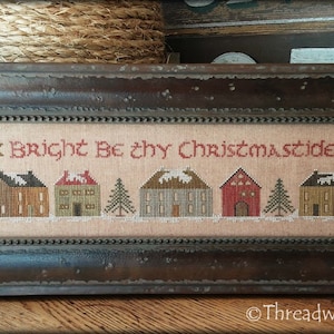 Primitive Cross Stitch Pattern - Christmastide