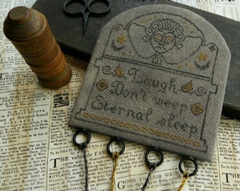 Primitive Cross Stitch Pattern - Eternal Sleep Threadkeep