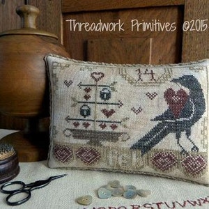 Primitive Cross Stitch Pattern - Beggar's Valentine