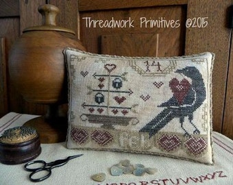 Primitive Cross Stitch Pattern - Beggar's Valentine