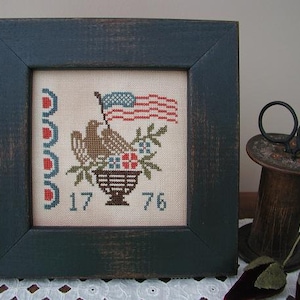 Primitive Cross Stitch Pattern PRIDE & GLORY