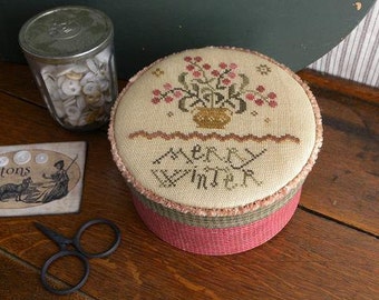 Primitive Cross Stitch Pattern - Merry Winter