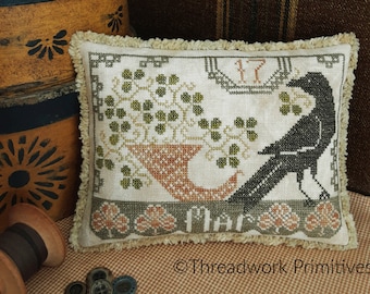 Beggar's Luck - Primitive Cross Stitch Pattern