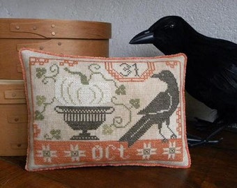 Primitive Cross Stitch Pattern - Beggar's Night