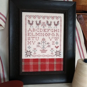 Chicken Scratch Sampler ~ Primitive Cross Stitch Pattern
