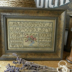Primitive Cross Stitch Pattern - Painted Threads Sampler