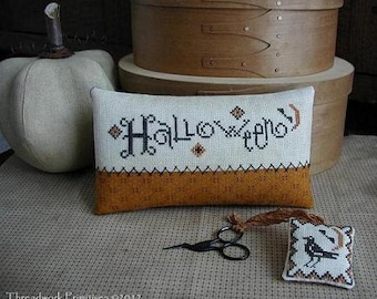 Primitive Cross Stitch Pattern - Halloween