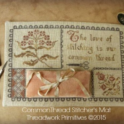 Hand & Heart Stitcher's Mat Cross Stitch Pattern From Etsy