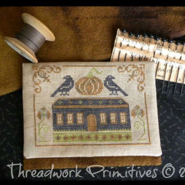 Primitive Cross Stitch Pattern - Edgar's Manor