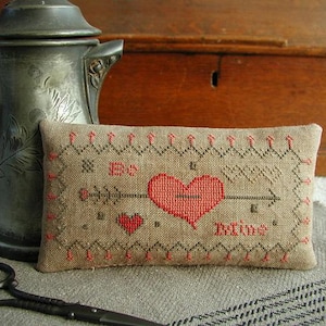 Primitive Cross Stitch Sampler Pattern BE MINE