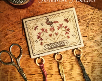 Primitive Cross Stitch Pattern - All in Bloom Threadkeep