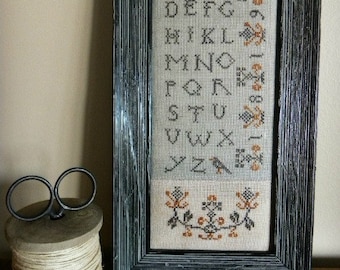 Primitive Cross Stitch Pattern - One Blackbird