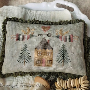 Winter Angels ~ Primitive Cross Stitch Pattern