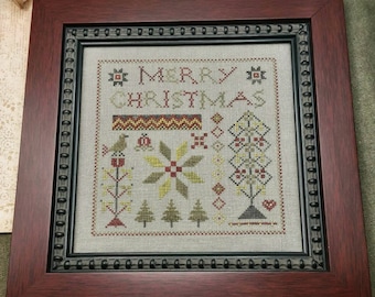 Merry Christmas Sampler ~ Primitive Cross Stitch Pattern