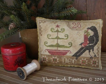 Primitive Cross Stitch Pattern - Beggar's Christmas