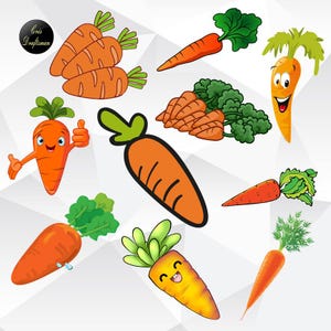 Carrots Fruits Vegetable Orange Illustration, Digital Print, Printable, Sticker Template, Transparent Image, Instant Download, png, jpg, psd