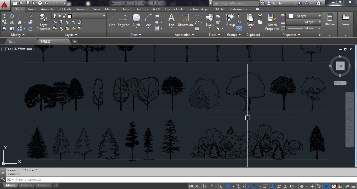 Autocad DWG 2D Model | Trees Elevation Blocks | Design Collection ...